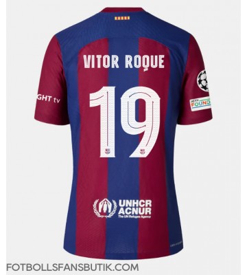 Barcelona Vitor Roque #19 Replika Hemmatröja 2023-24 Kortärmad